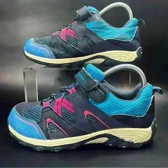 Merrell trail chaser hiking shoe girls blue/pink size 4m - Picture 5 of 7